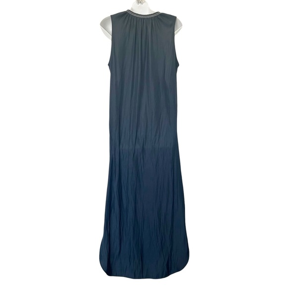 Marie Oliver Ellis Embroidered Dress blue sleeveless maxi dress size medium - Picture 4 of 10